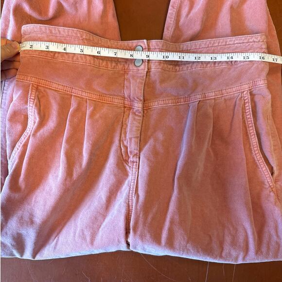 Anthropologie Kalea Womens Pink Corduroy Joggers Boho Trousers Pink/Rose Medium - Picture 4 of 8